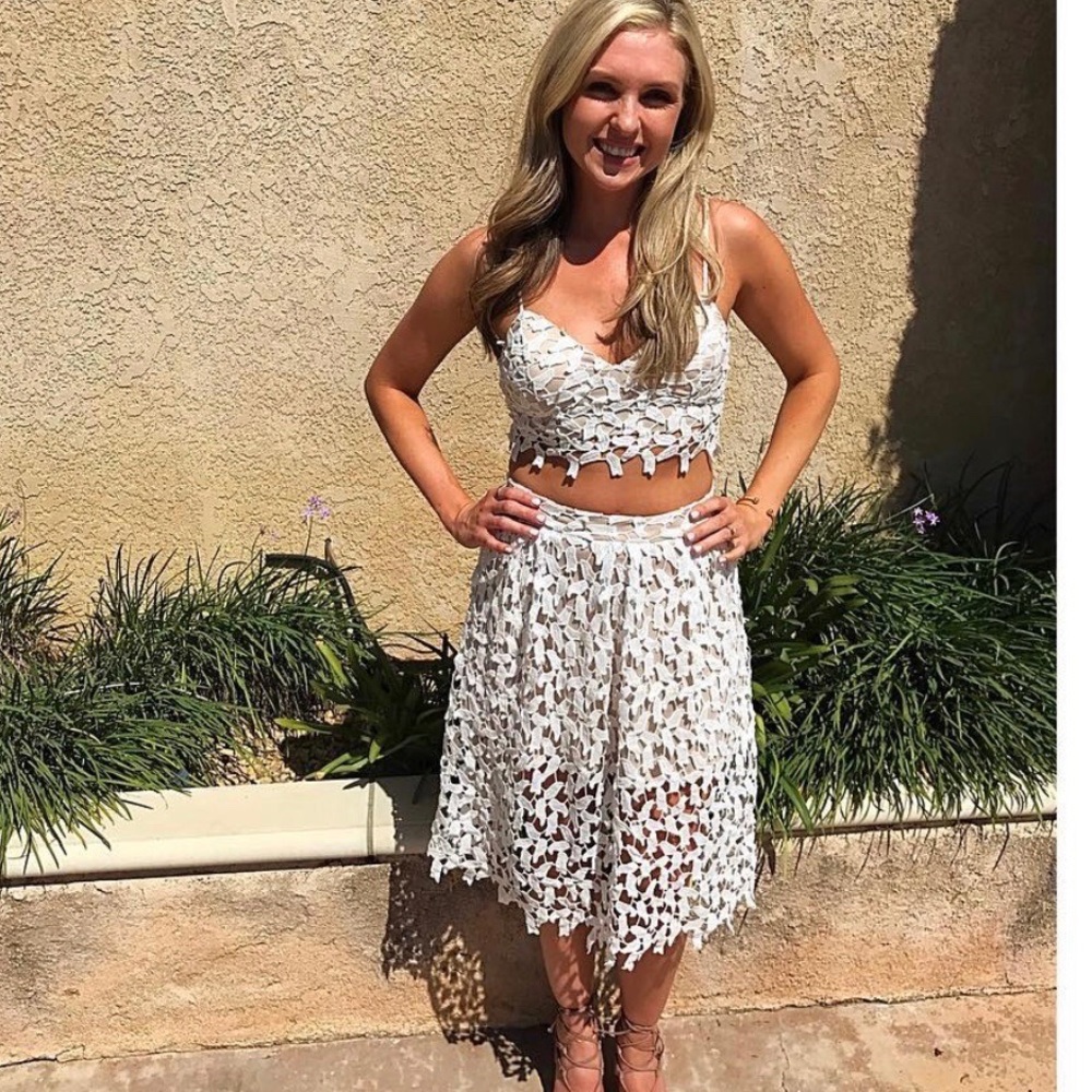Two-Piece white bridal shower set! Worn Once!